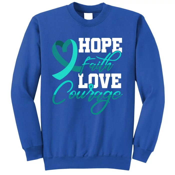 Hope Faith Love Courage Pstd Stress Awareness Month Gift Tall Sweatshirt