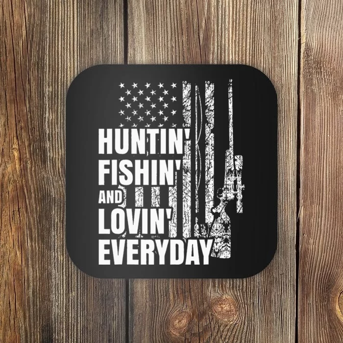 Hunting Fishing Loving Everyday American Deer Hunter Patriot Coaster