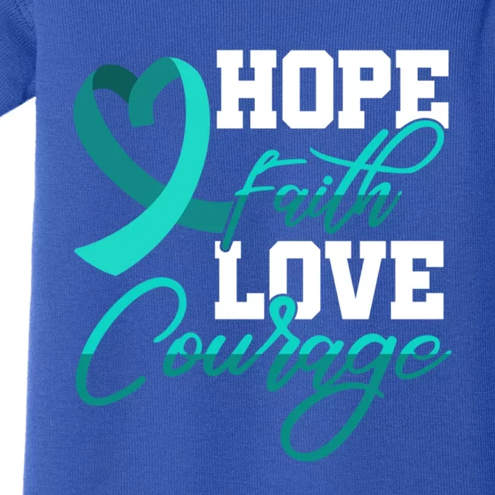 Hope Faith Love Courage Pstd Stress Awareness Month Great Gift Baby Bodysuit