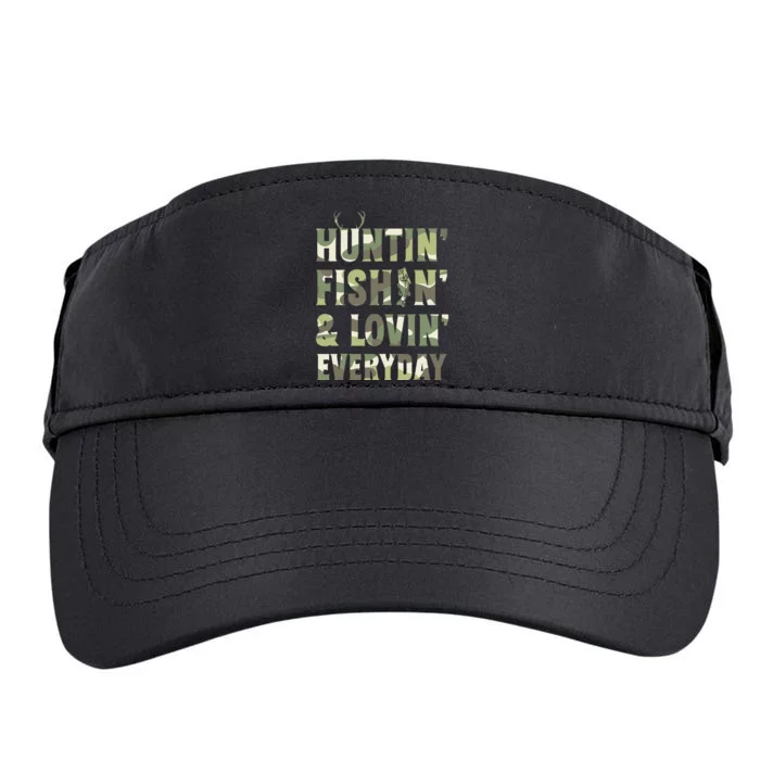 Hunting Fishing Loving Every Day Camo Father's Day Adult Drive Performance Visor