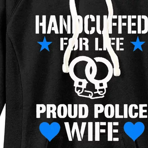 Handcuffed For Life Cute Police Officers Gift For Wife Women's Fleece Hoodie