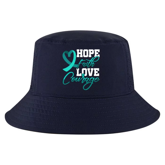 Hope Faith Love Courage Pstd Stress Awareness Month Cool Gift Cool Comfort Performance Bucket Hat