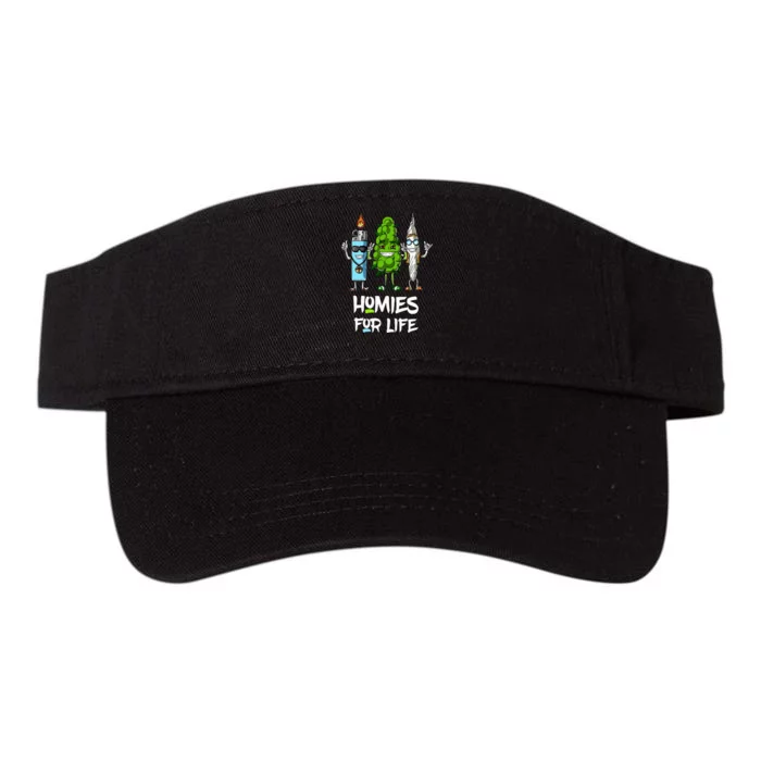 Homies For Life Weed Funny Valucap Bio-Washed Visor