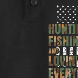 Hunting Fishing Loving Everyday American Deer Hunter Patriot Dry Zone Grid Performance Polo