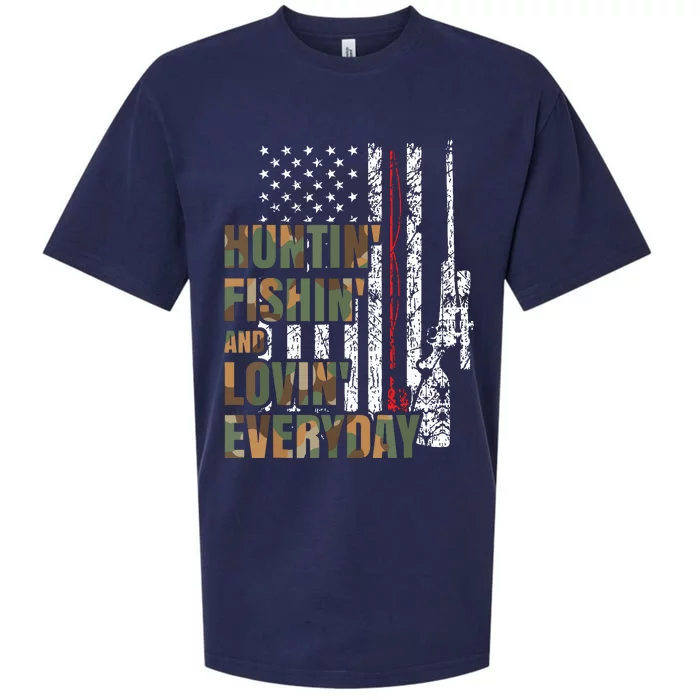 Hunting Fishing Loving Everyday American Deer Hunter Patriot Sueded Cloud Jersey T-Shirt