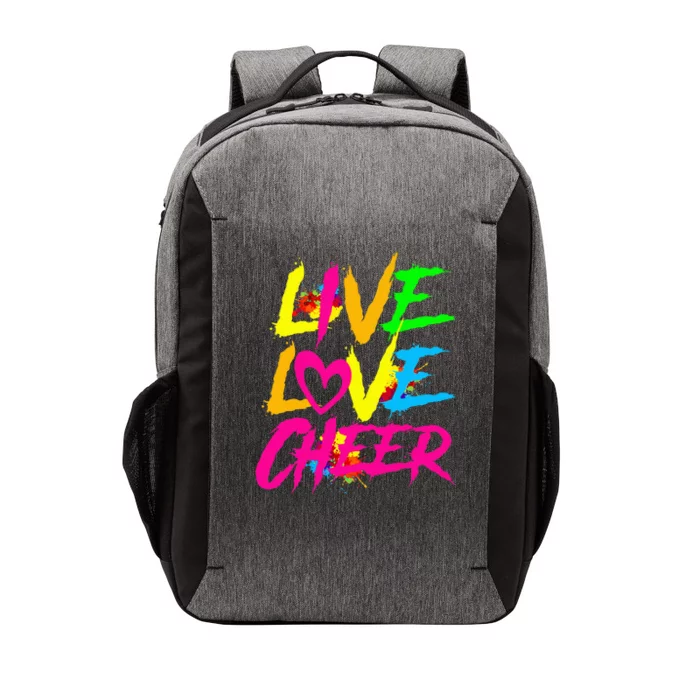 Happy Funny Live Love Cheer Cute Cheerleader Vector Backpack