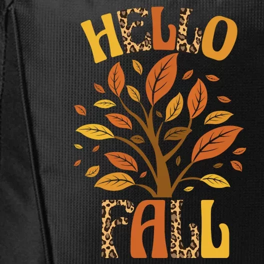 Hello Fall Leopard Season Nature City Backpack