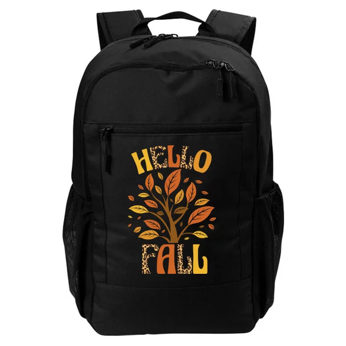 Hello Fall Leopard Season Nature Daily Commute Backpack