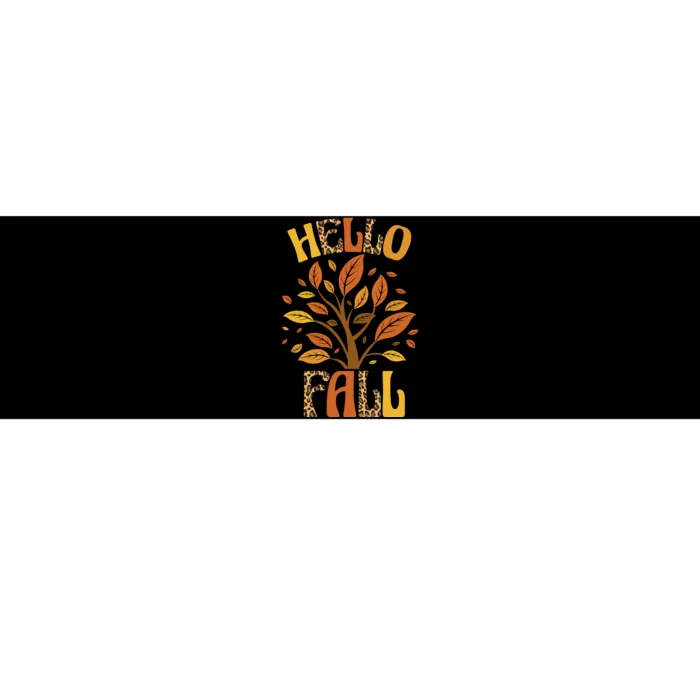 Hello Fall Leopard Season Nature Bumper Sticker