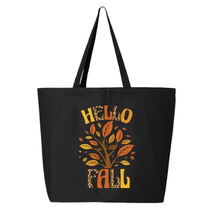 Hello Fall Leopard Season Nature 25L Jumbo Tote