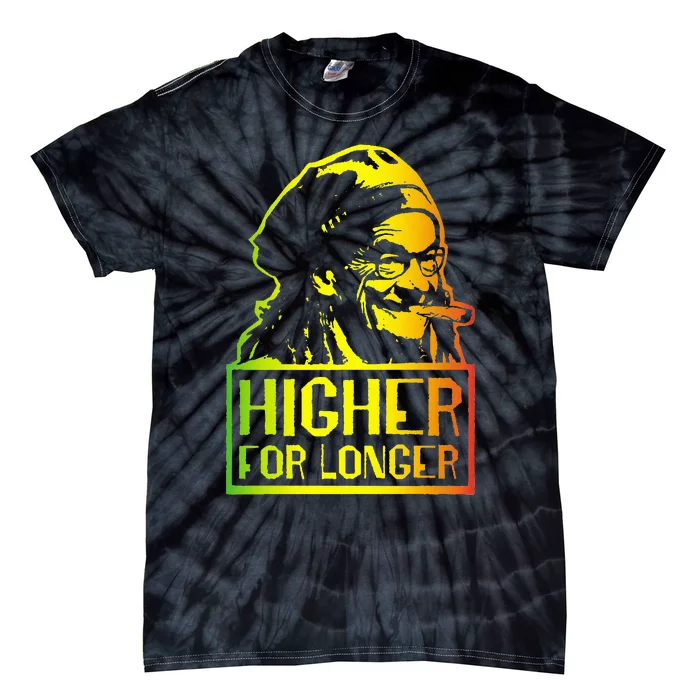 Higher For Longer  Funny Stock Market Design Tie-Dye T-Shirt