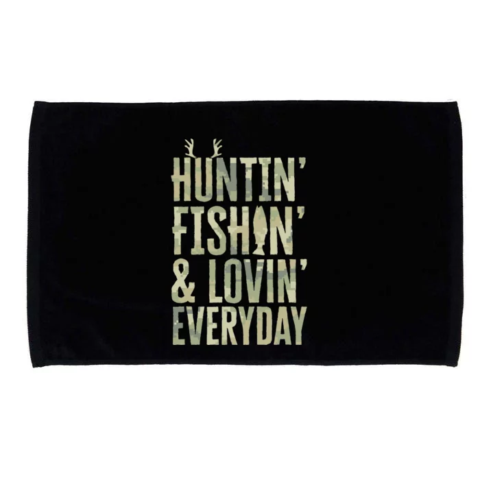 Hunting Fishing Loving Every Day Fathers Day Camo Microfiber Hand Towel