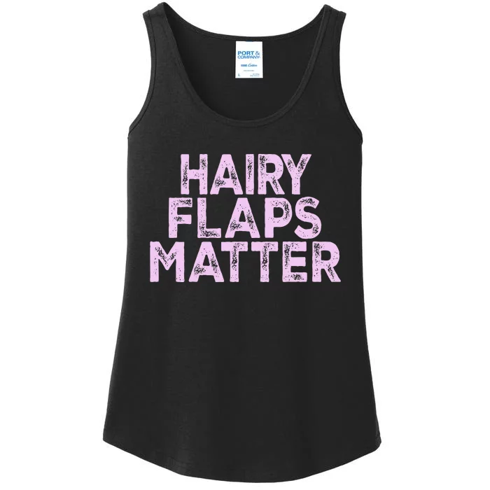 Hairy Flaps Matter Rude Joke Naughty Ladies Essential Tank