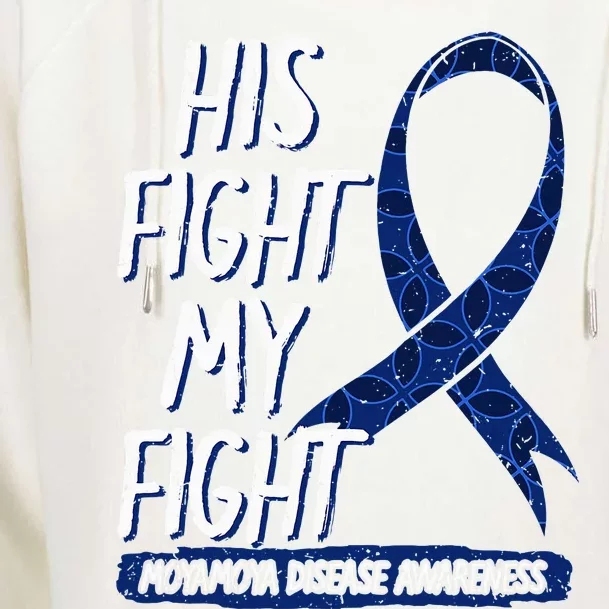 His Fight My Fight Moyamoya Disease Cerebrovascular Warrior Womens Funnel Neck Pullover Hood