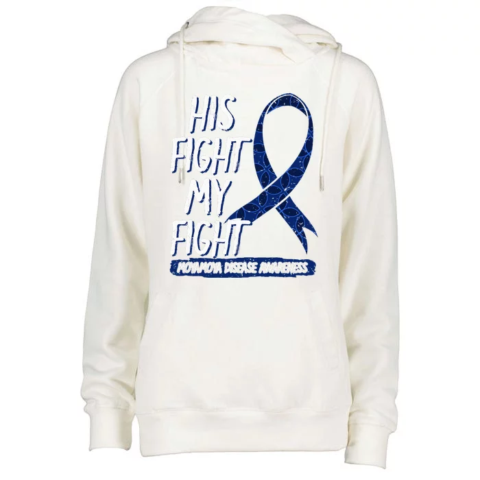 His Fight My Fight Moyamoya Disease Cerebrovascular Warrior Womens Funnel Neck Pullover Hood