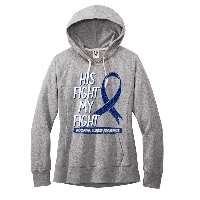 His Fight My Fight Moyamoya Disease Cerebrovascular Warrior Women's Fleece Hoodie