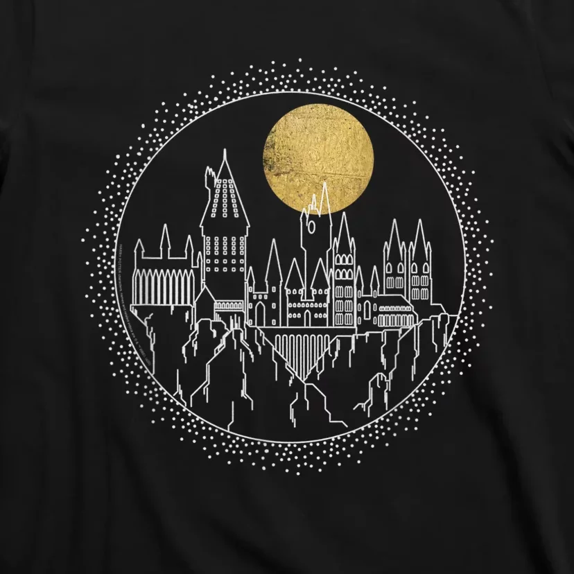 Hogwarts Full Moon Line Art T-Shirt