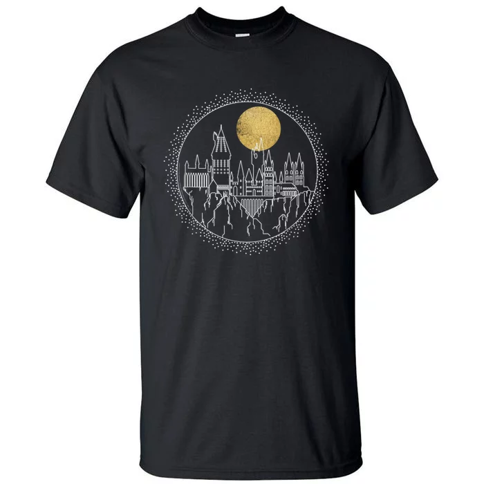 Hogwarts Full Moon Line Art Tall T-Shirt