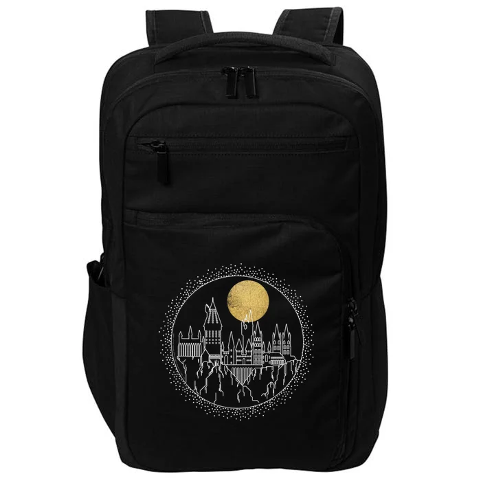 Hogwarts Full Moon Line Art Impact Tech Backpack