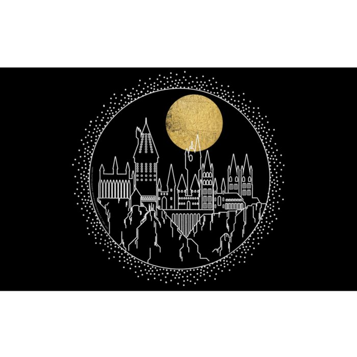 Hogwarts Full Moon Line Art Bumper Sticker