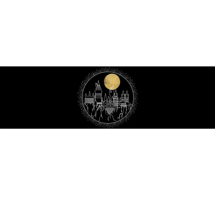 Hogwarts Full Moon Line Art Bumper Sticker