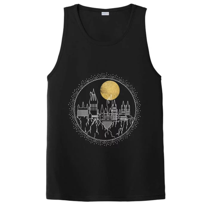 Hogwarts Full Moon Line Art Performance Tank