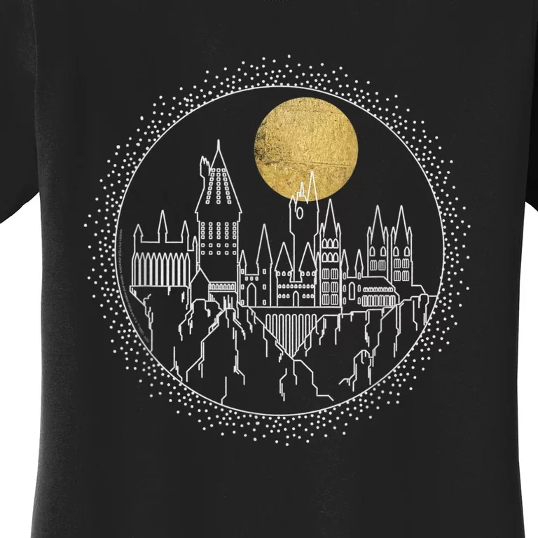 Hogwarts Full Moon Line Art Women's T-Shirt