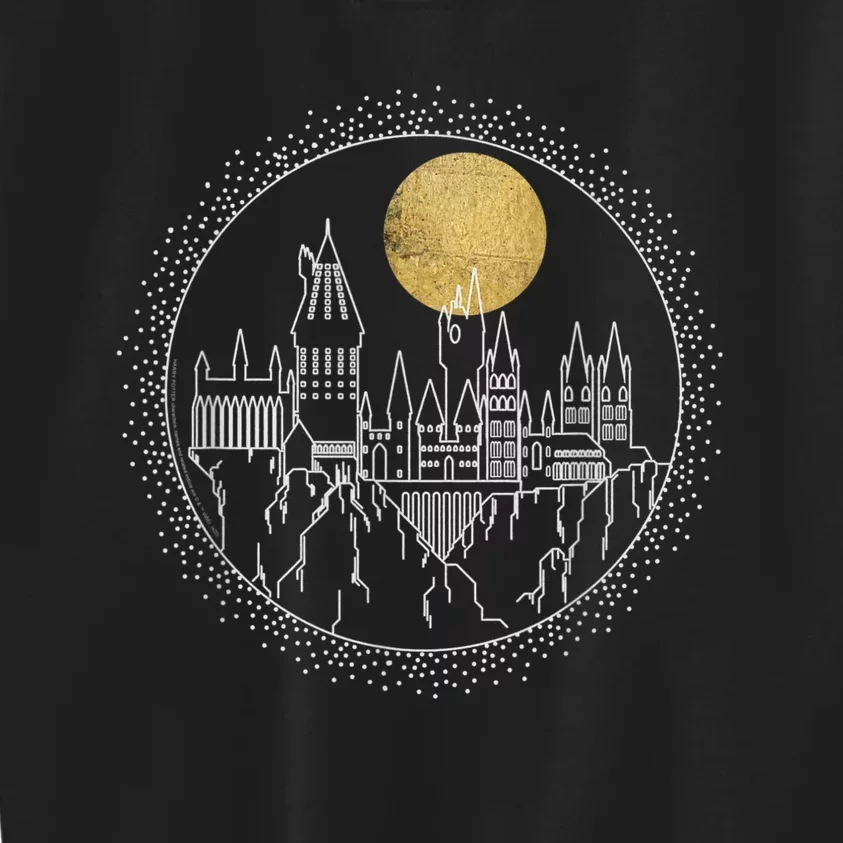 Hogwarts Full Moon Line Art Kids Sweatshirt