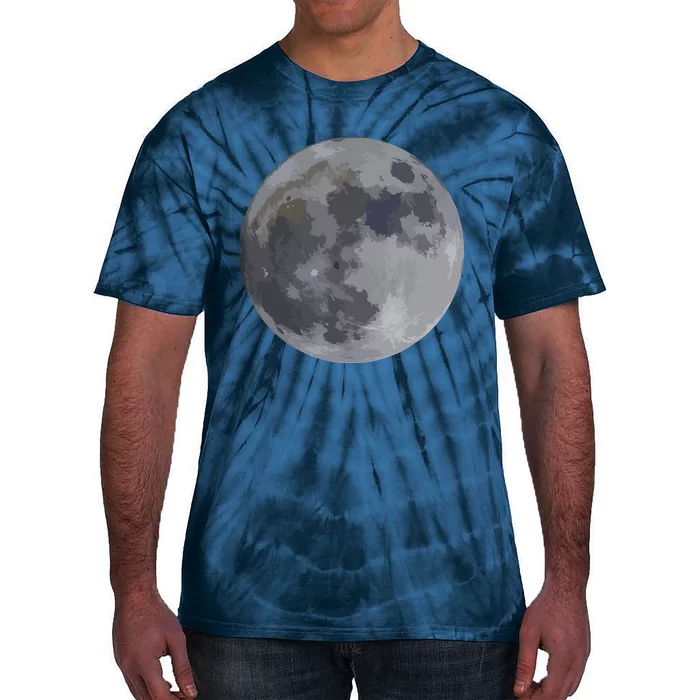 Halloween Full Moon From Satellite Outer Space Science Tie-Dye T-Shirt