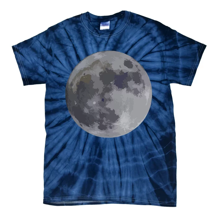 Halloween Full Moon From Satellite Outer Space Science Tie-Dye T-Shirt