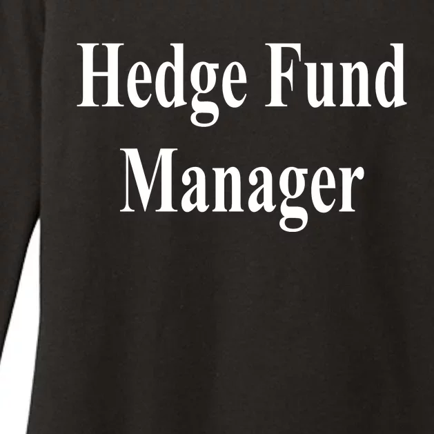 Hedge Fund Manager Womens CVC Long Sleeve Shirt