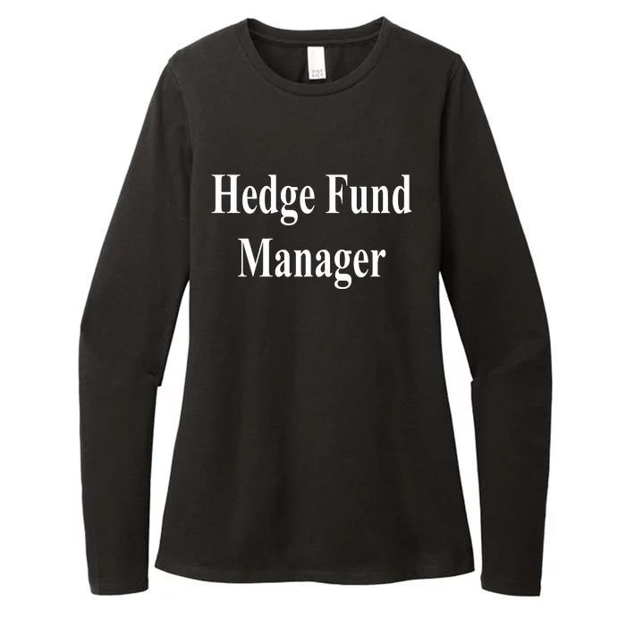 Hedge Fund Manager Womens CVC Long Sleeve Shirt