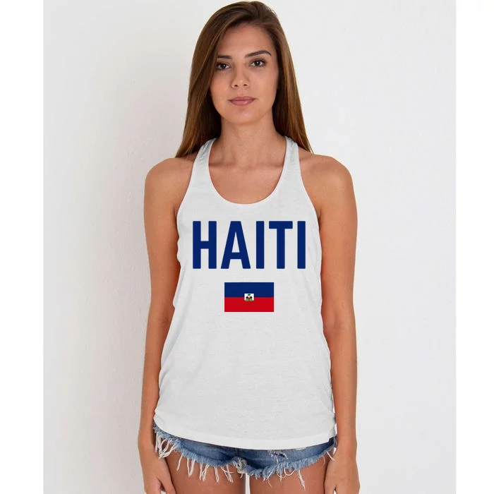 HAITI Flag Men Women Kids HAITI Women's Knotted Racerback Tank