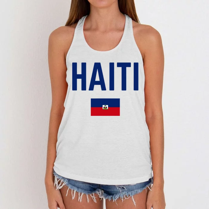 HAITI Flag Men Women Kids HAITI Women's Knotted Racerback Tank