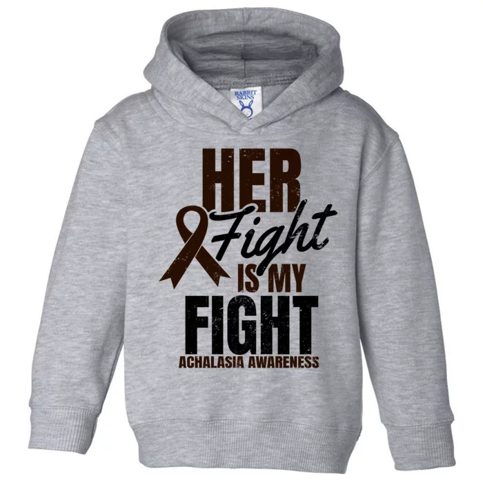 Her Fight My Design Achalasia Awareness Gift Toddler Hoodie