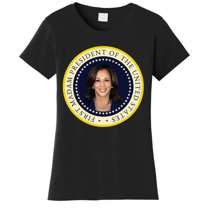 Harris First Madam President Seal Brat Prosecutor Cat Ladies Women's T-Shirt