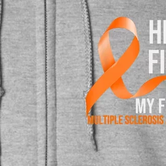 His Fight My Fight Multiple Sclerosis MS Warrior Full Zip Hoodie