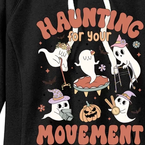 Haunting For Movement Halloween Physical Therapist Women's Fleece Hoodie