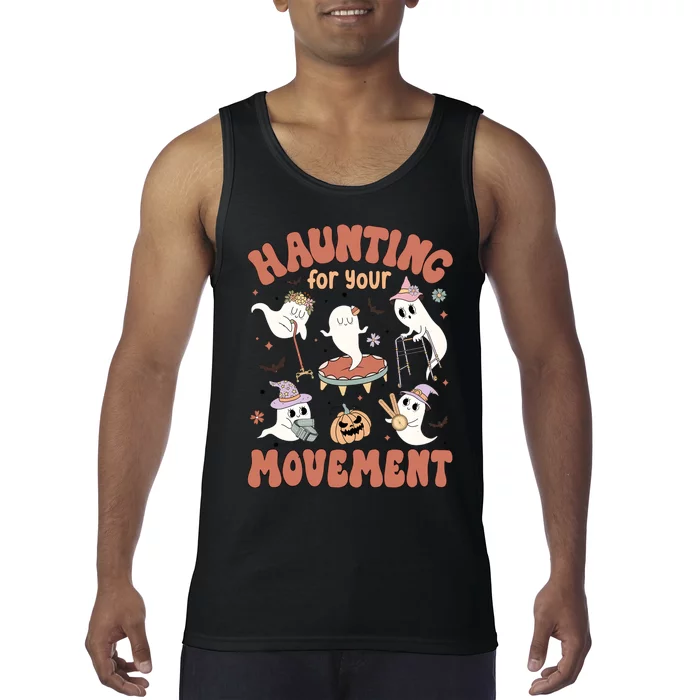 Haunting For Movement Halloween Physical Therapist Tank Top