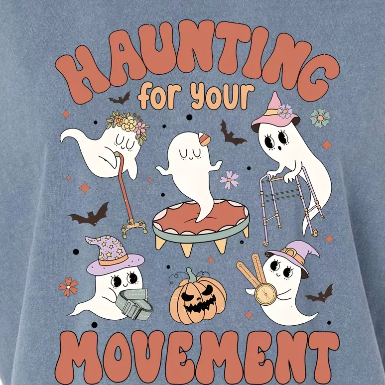 Haunting For Movement Halloween Physical Therapist Garment-Dyed Women's Muscle Tee