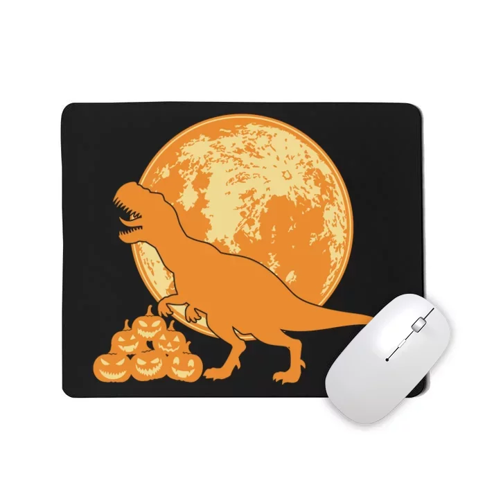 Halloween Full Moon Trex Pumpkins Mousepad