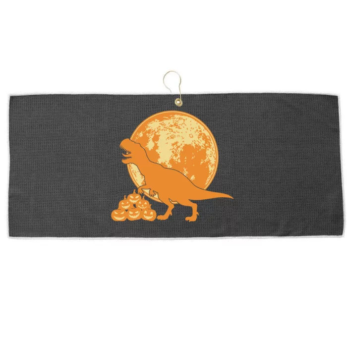 Halloween Full Moon Trex Pumpkins Large Microfiber Waffle Golf Towel