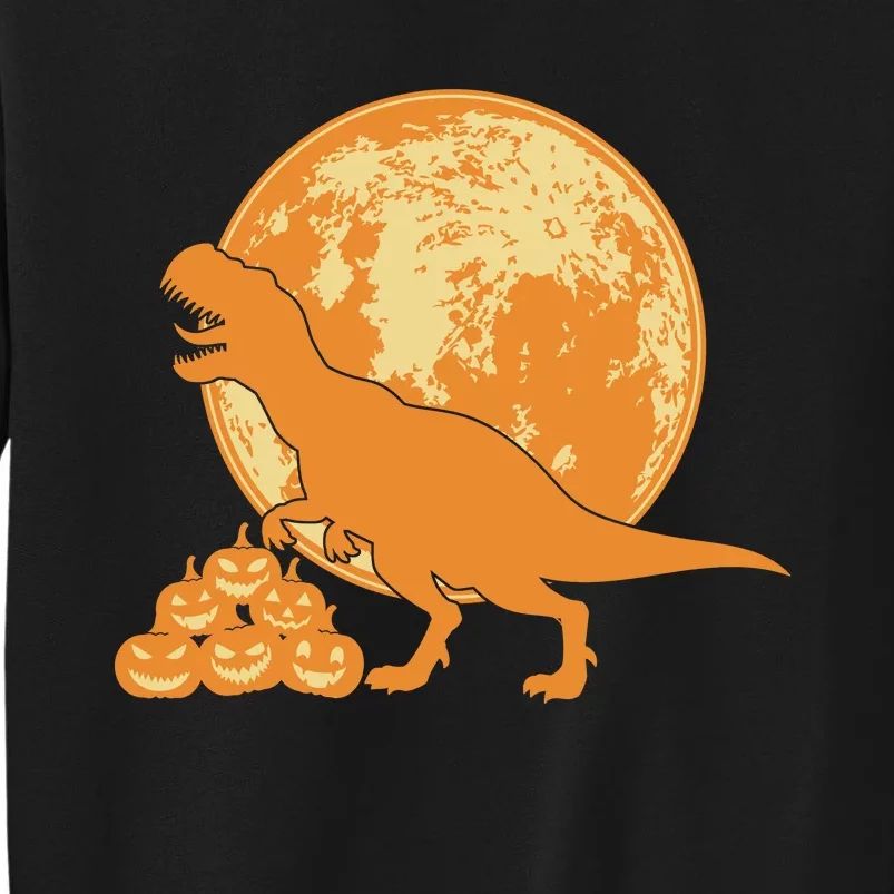 Halloween Full Moon Trex Pumpkins Tall Sweatshirt