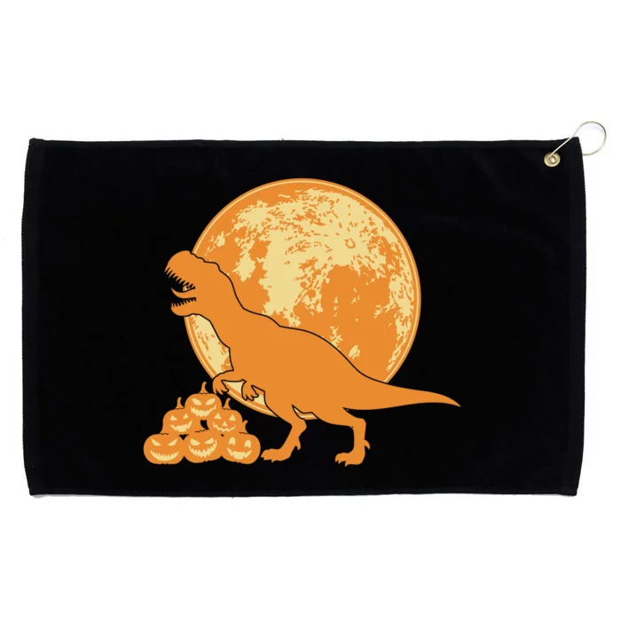 Halloween Full Moon Trex Pumpkins Grommeted Golf Towel