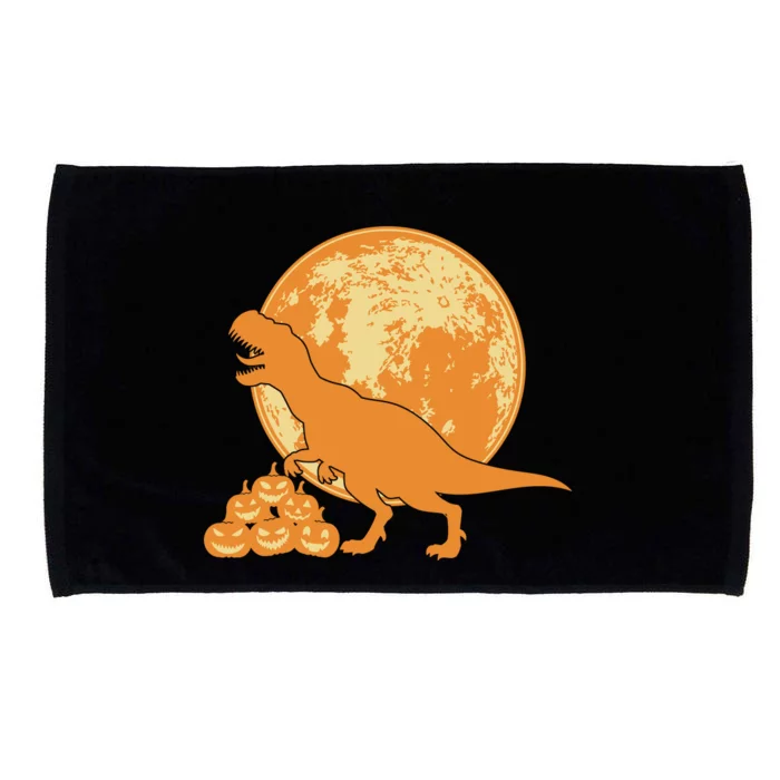 Halloween Full Moon Trex Pumpkins Microfiber Hand Towel