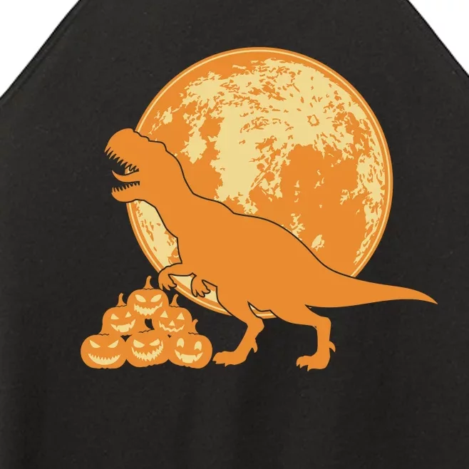 Halloween Full Moon Trex Pumpkins Women’s Perfect Tri Rocker Tank