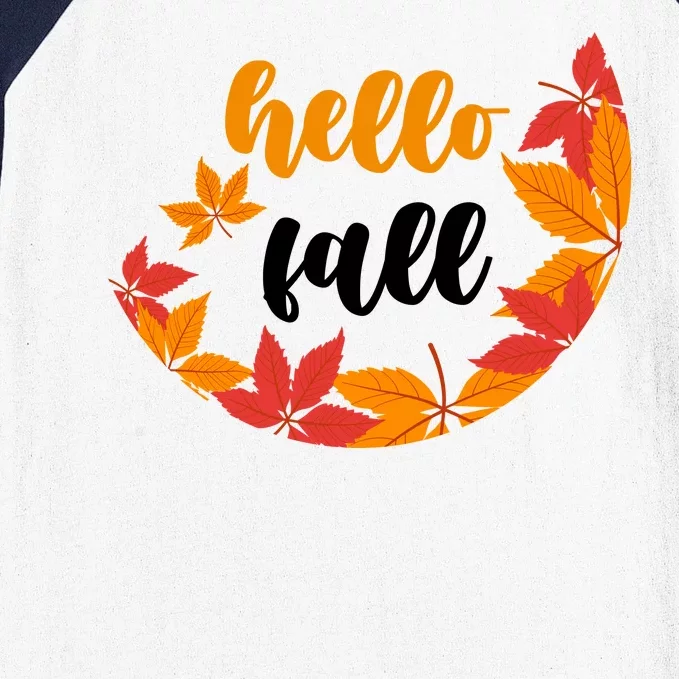 Hello Fall Nature Lover Baseball Sleeve Shirt