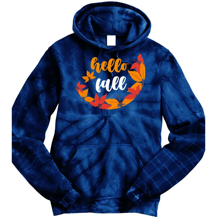 Hello Fall Nature Lover Tie Dye Hoodie