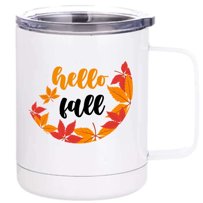 Hello Fall Nature Lover Front & Back 12oz Stainless Steel Tumbler Cup