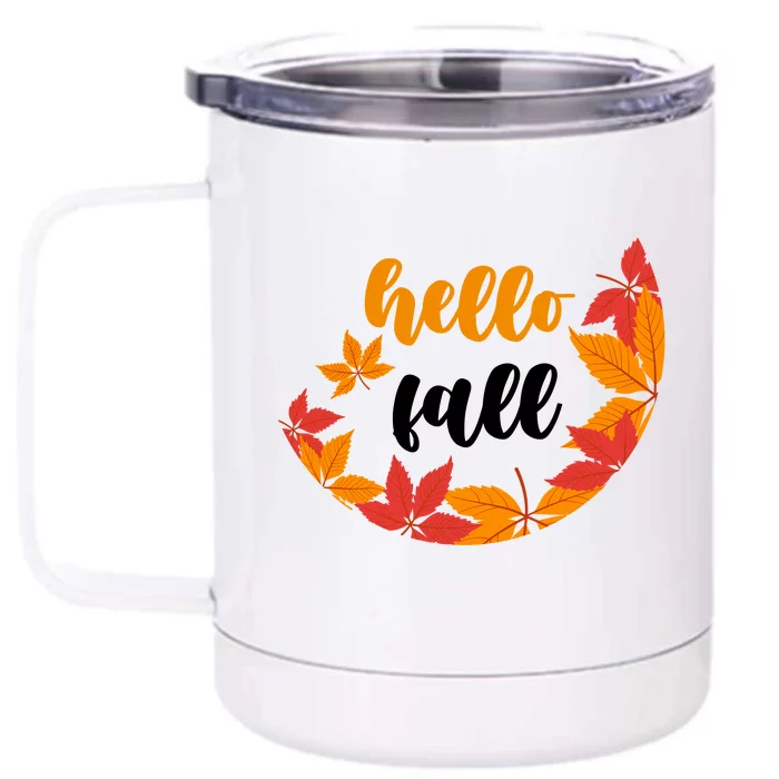 Hello Fall Nature Lover Front & Back 12oz Stainless Steel Tumbler Cup